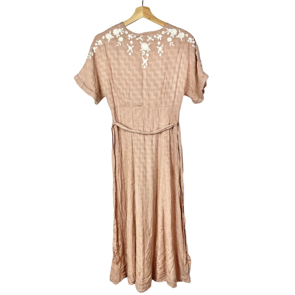 Free People Pink Midi Dress with White Embroidery - Picture 7 of 12
